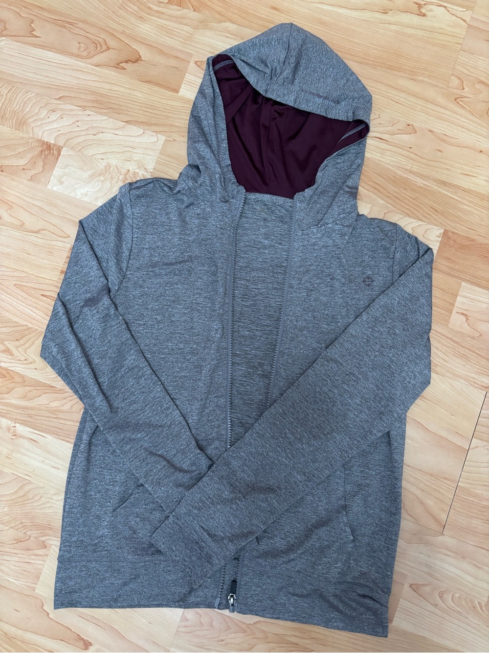 Athletic wear zip up sweater